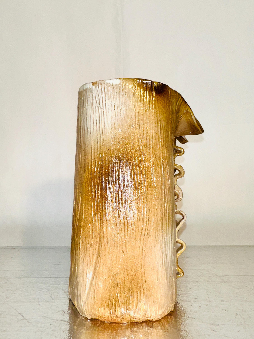 Glazed ceramic shirt vase