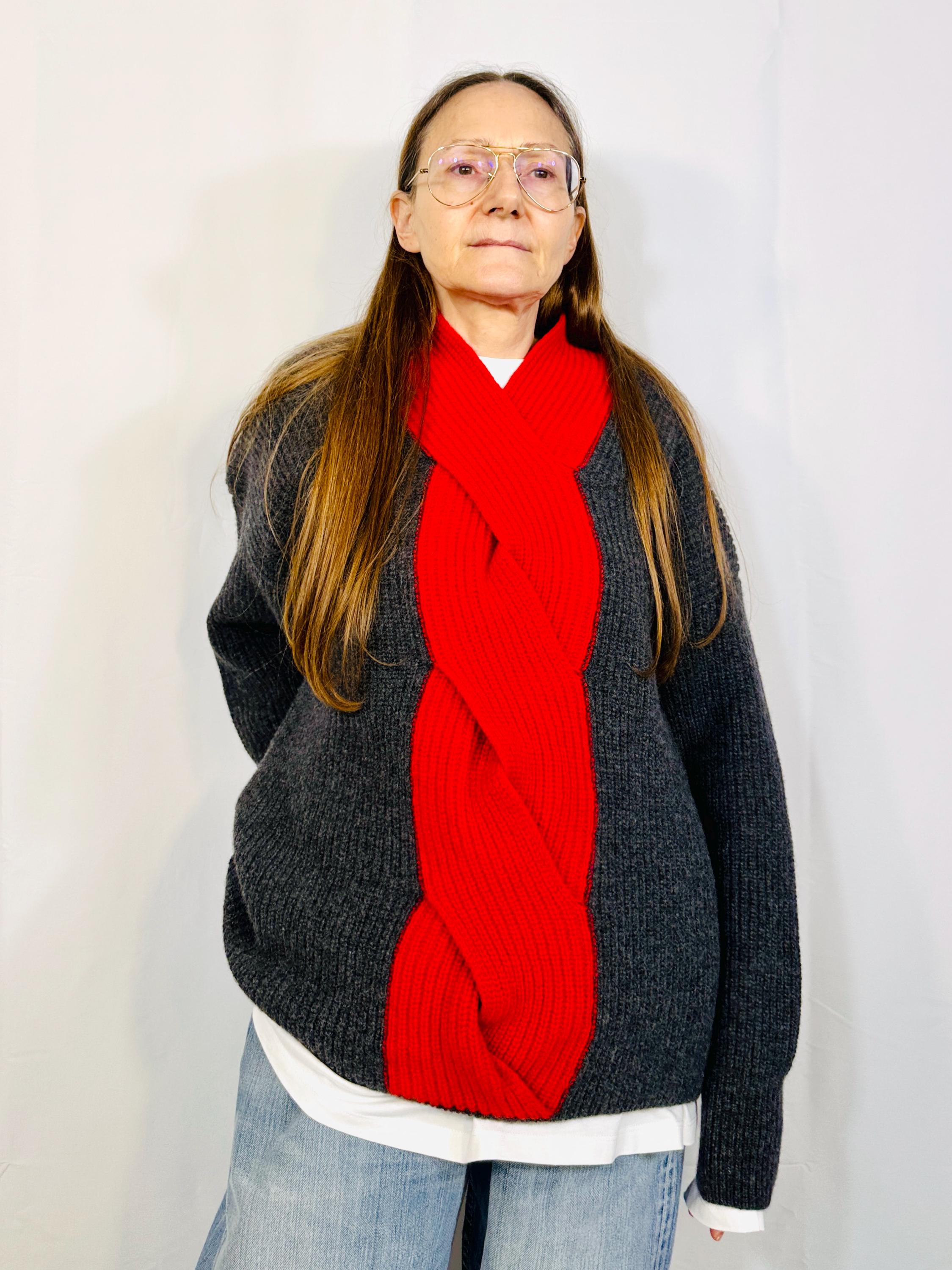 Cable Jumper in merino and cashmere blend