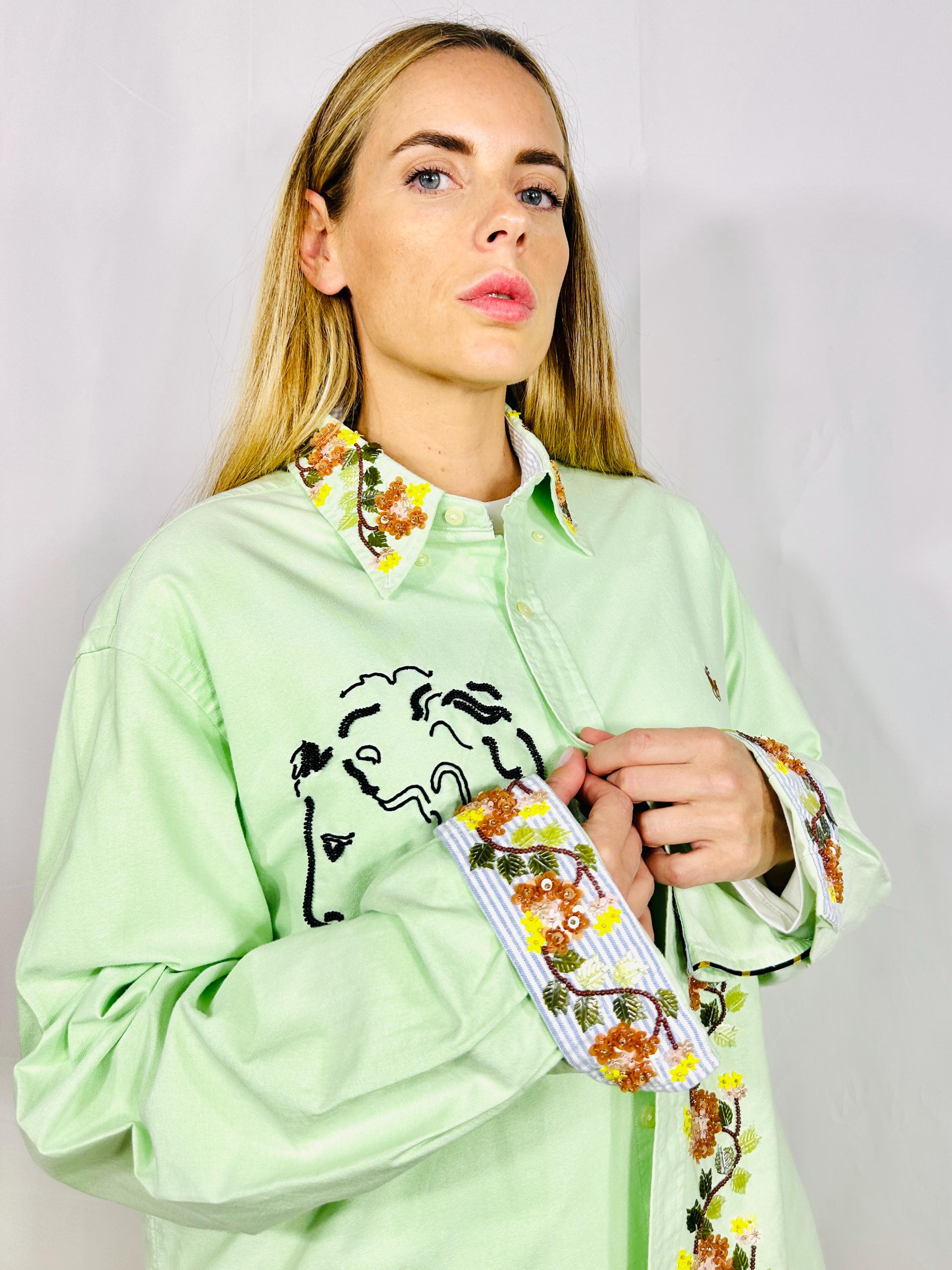 Custom Vintage green vintage shirt