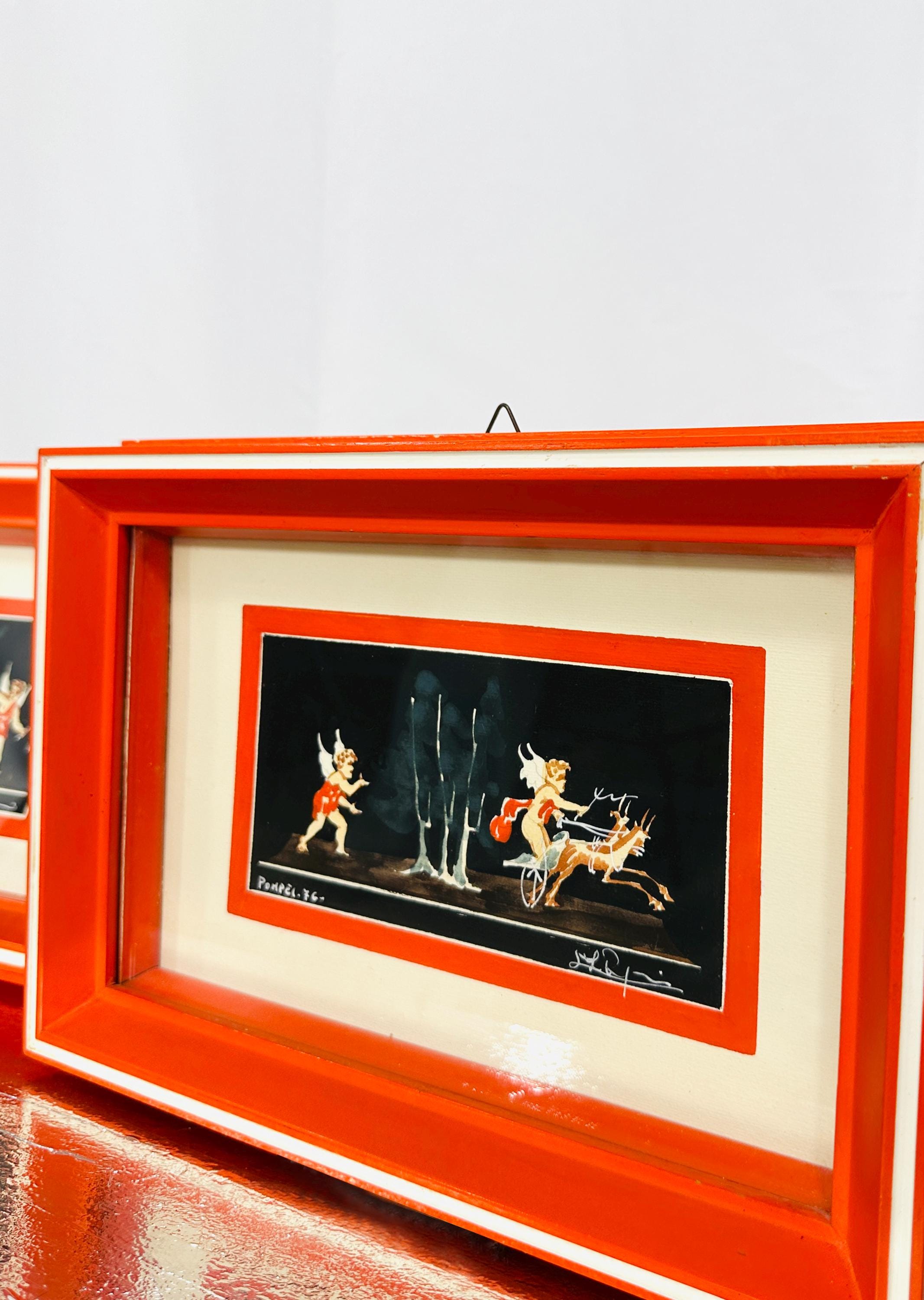 Couple of framed watercolor paintings