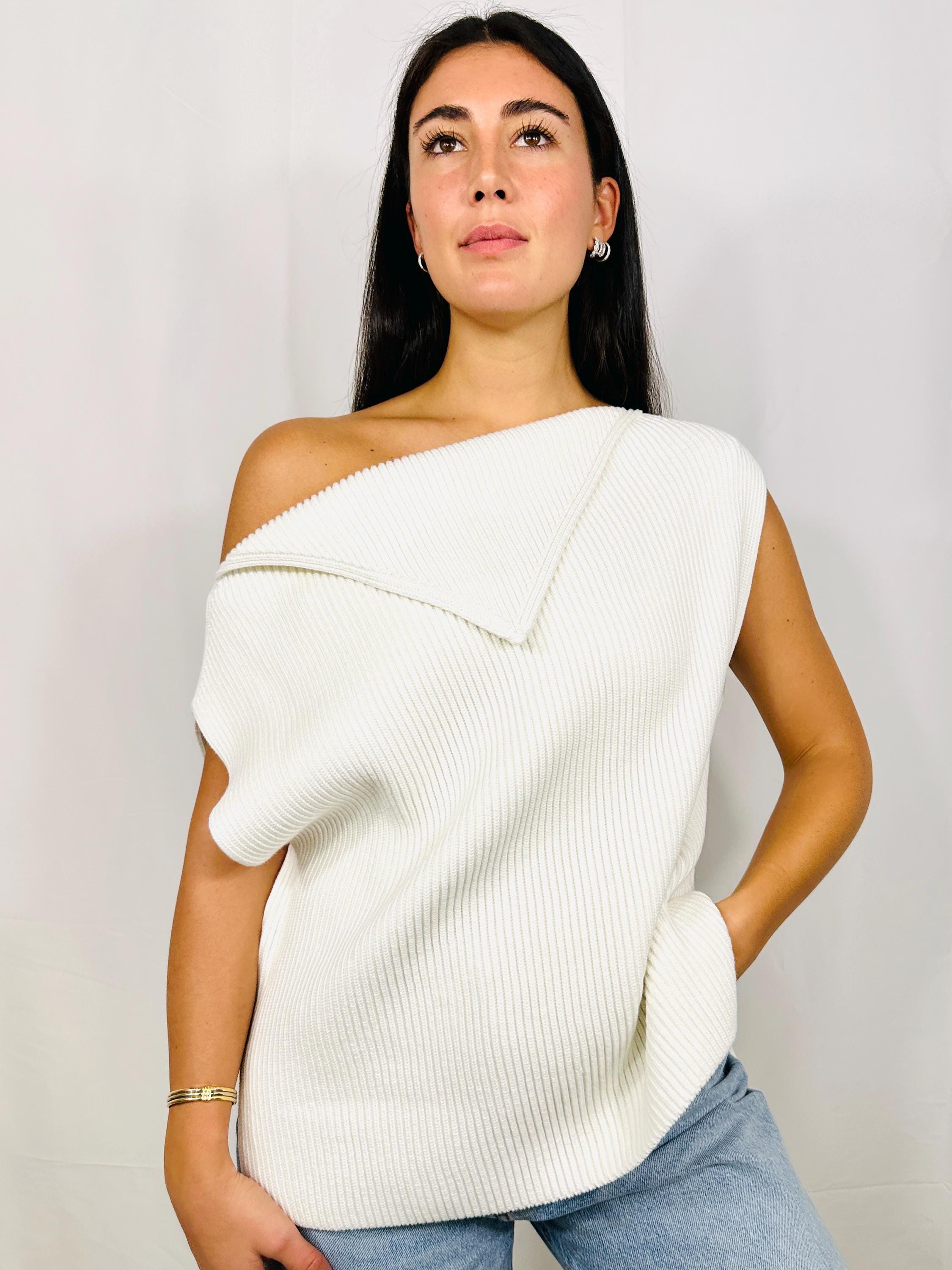 Fold top in white