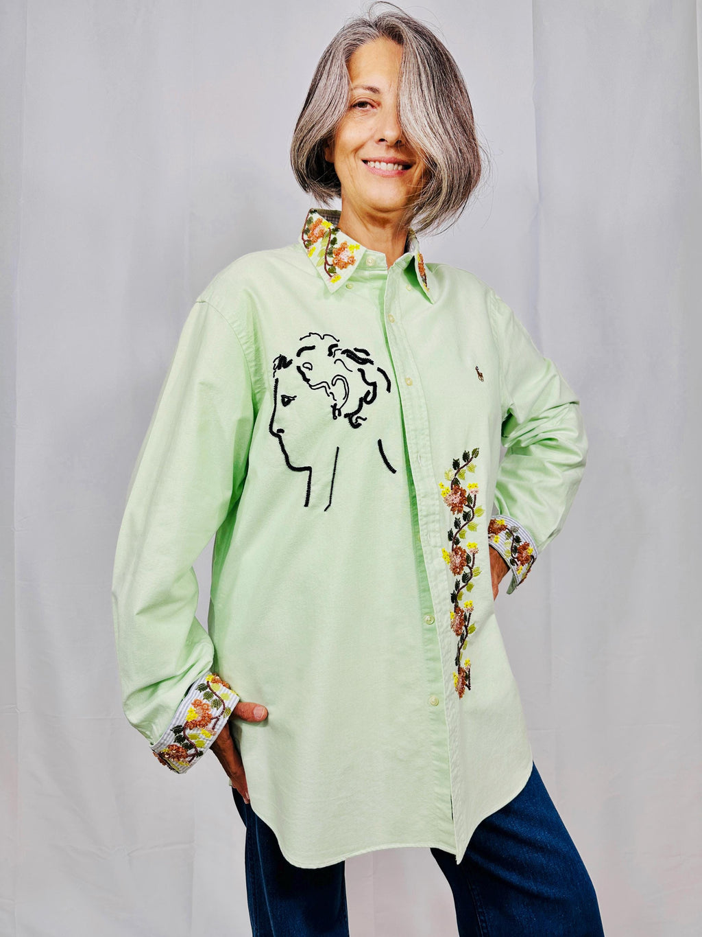 Custom Vintage green vintage shirt