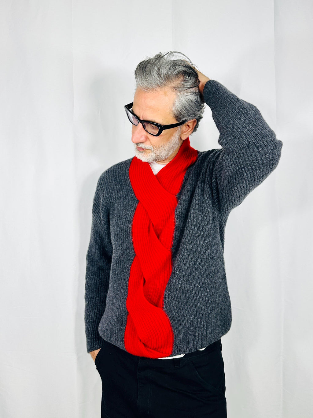Cable Jumper in merino and cashmere blend