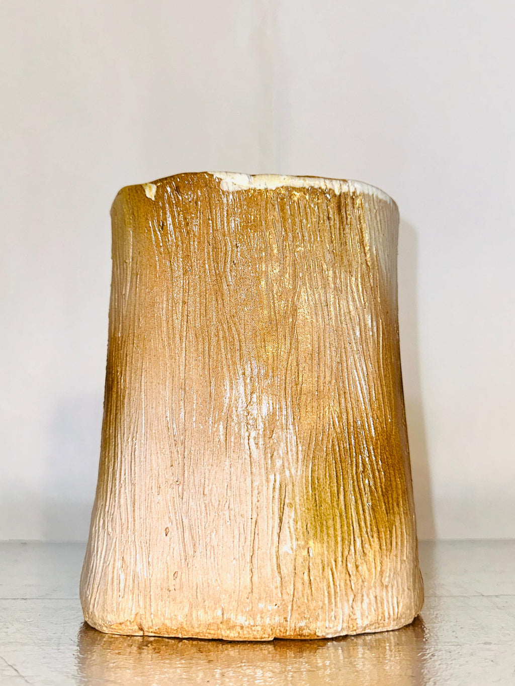 Glazed ceramic shirt vase