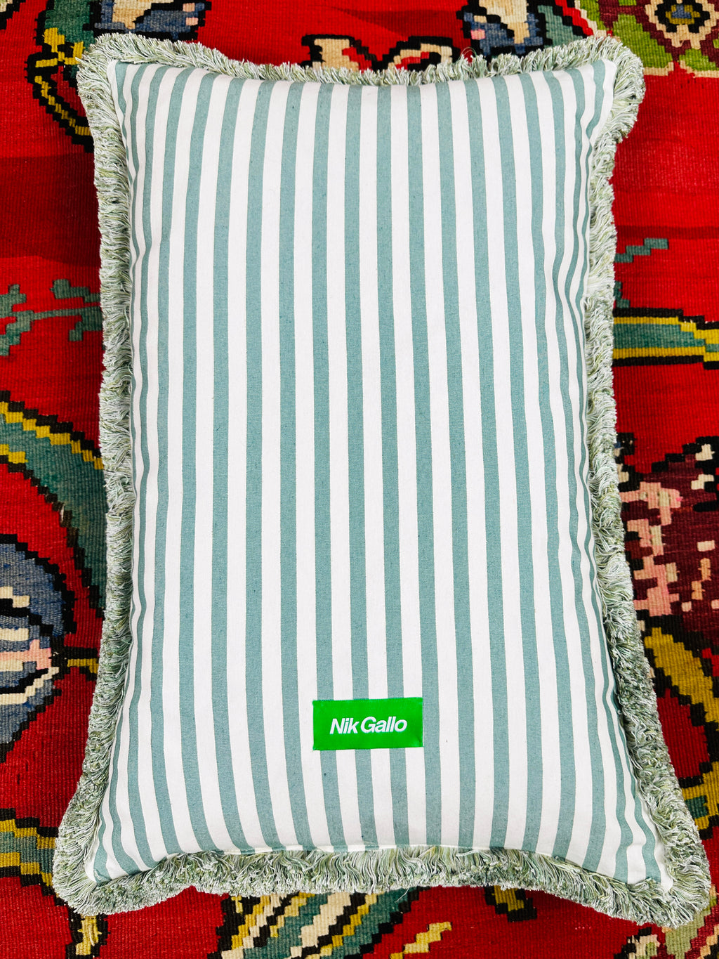 "IVAN" hand-painted one of a kind cat pillow