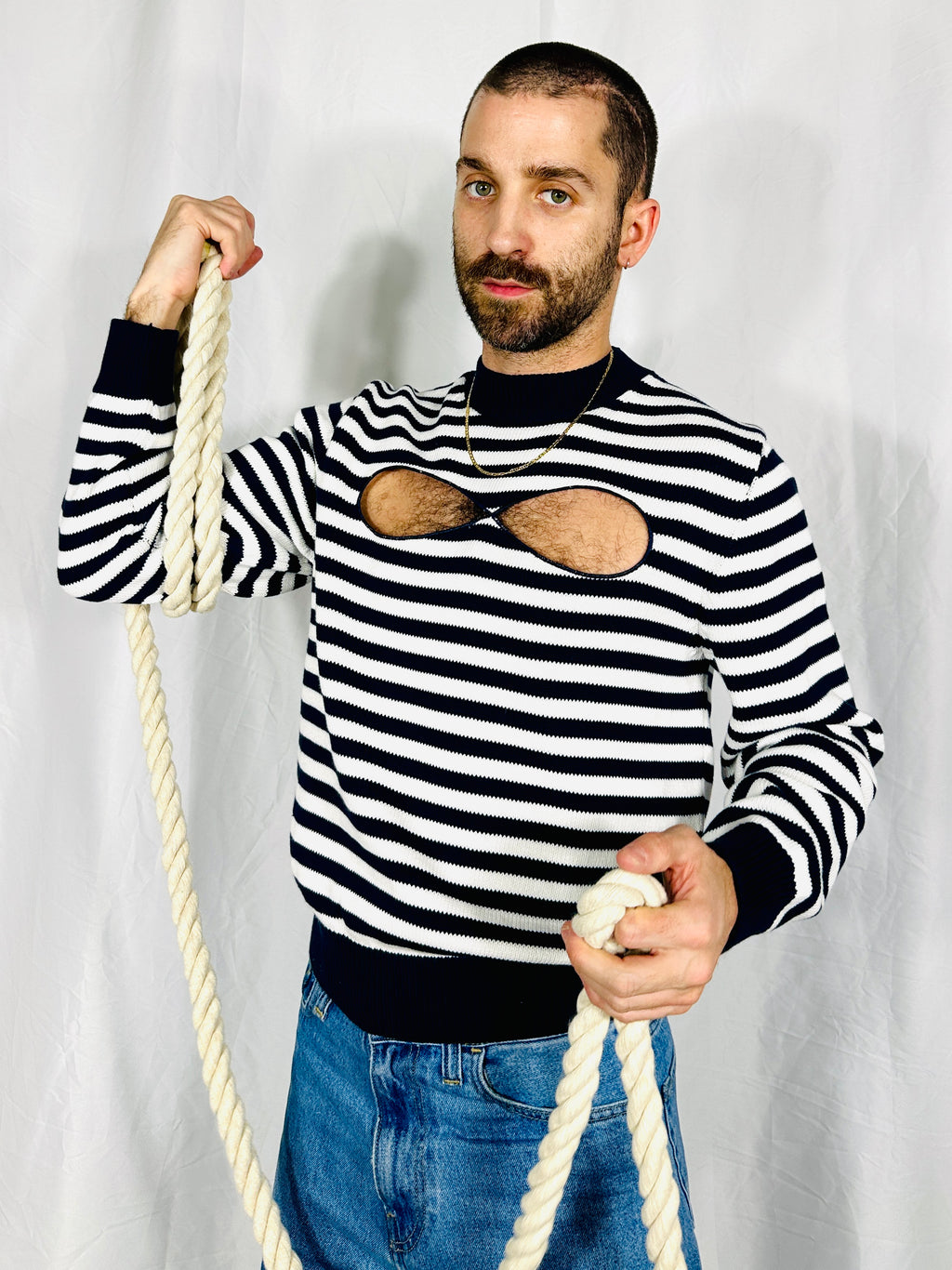 MARINA STRIPED GHOST JUMPER