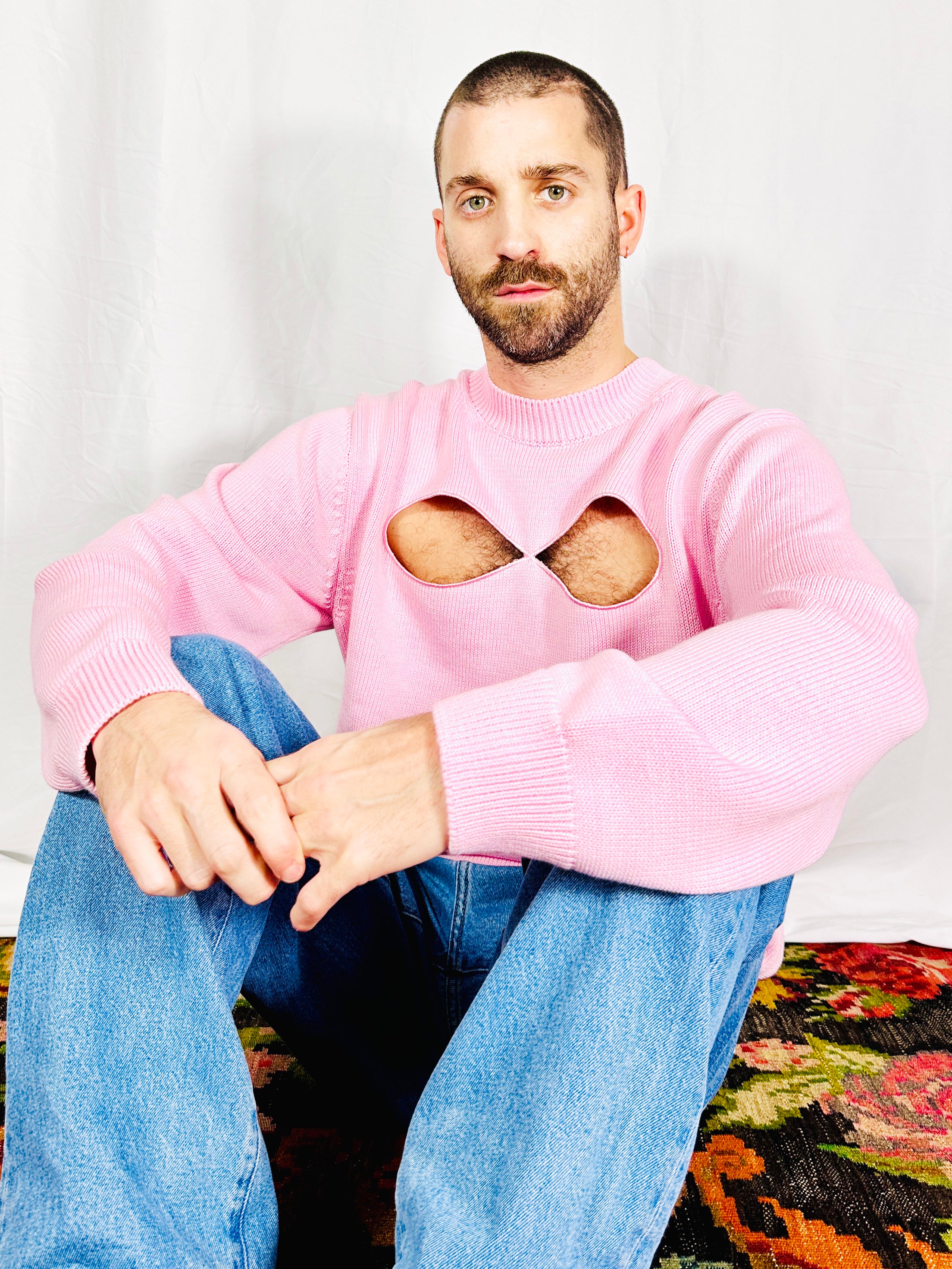 GHOST JUMPER IN LIGHT PINK