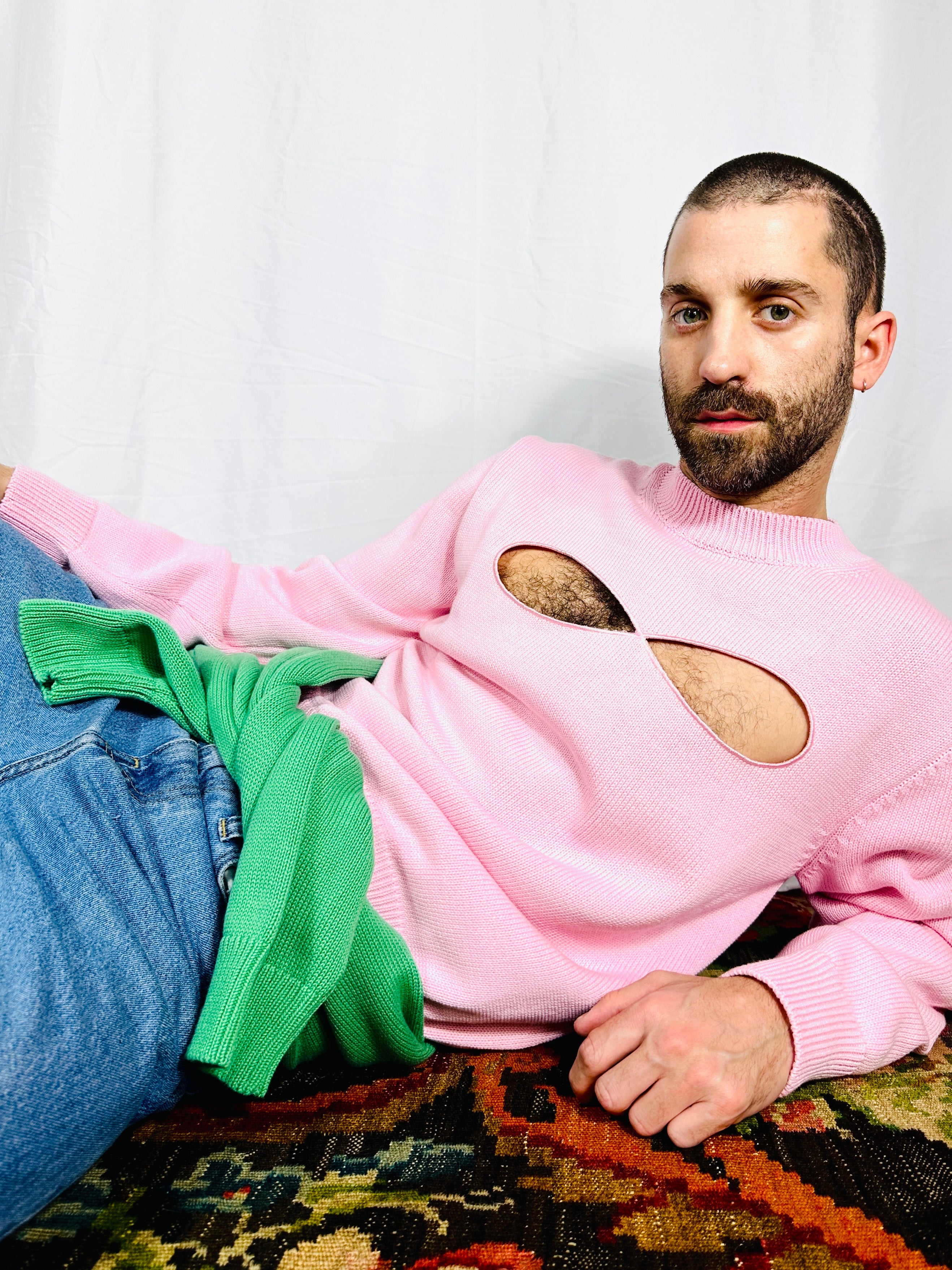 GHOST JUMPER IN LIGHT PINK
