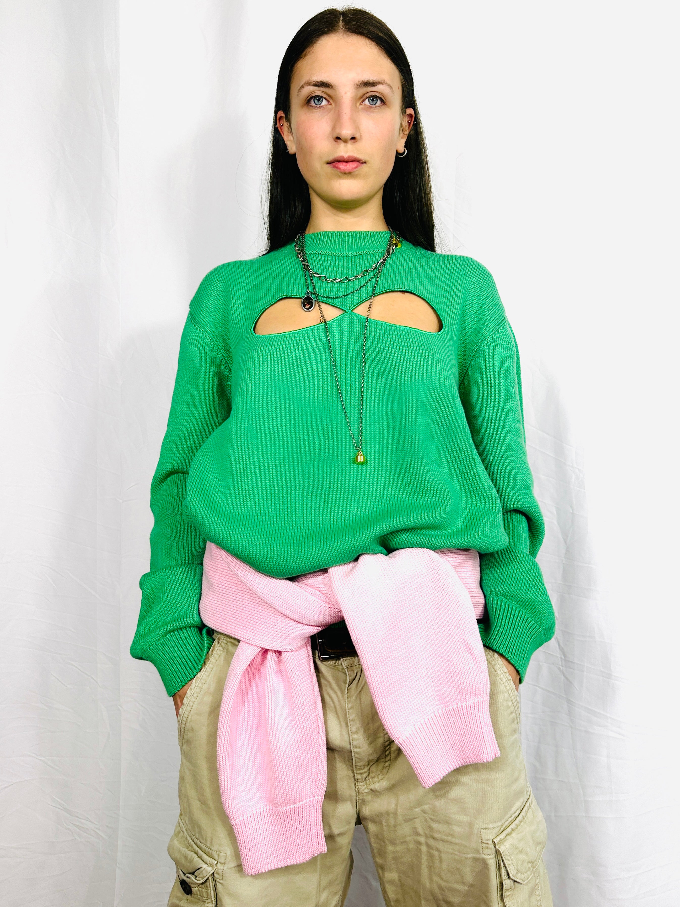 GHOST JUMPER IN MINT GREEN