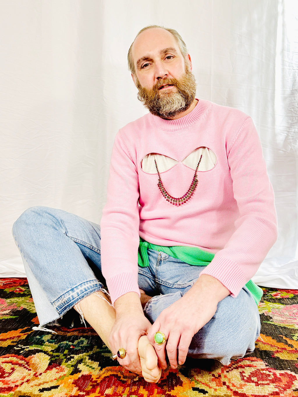 GHOST JUMPER IN LIGHT PINK
