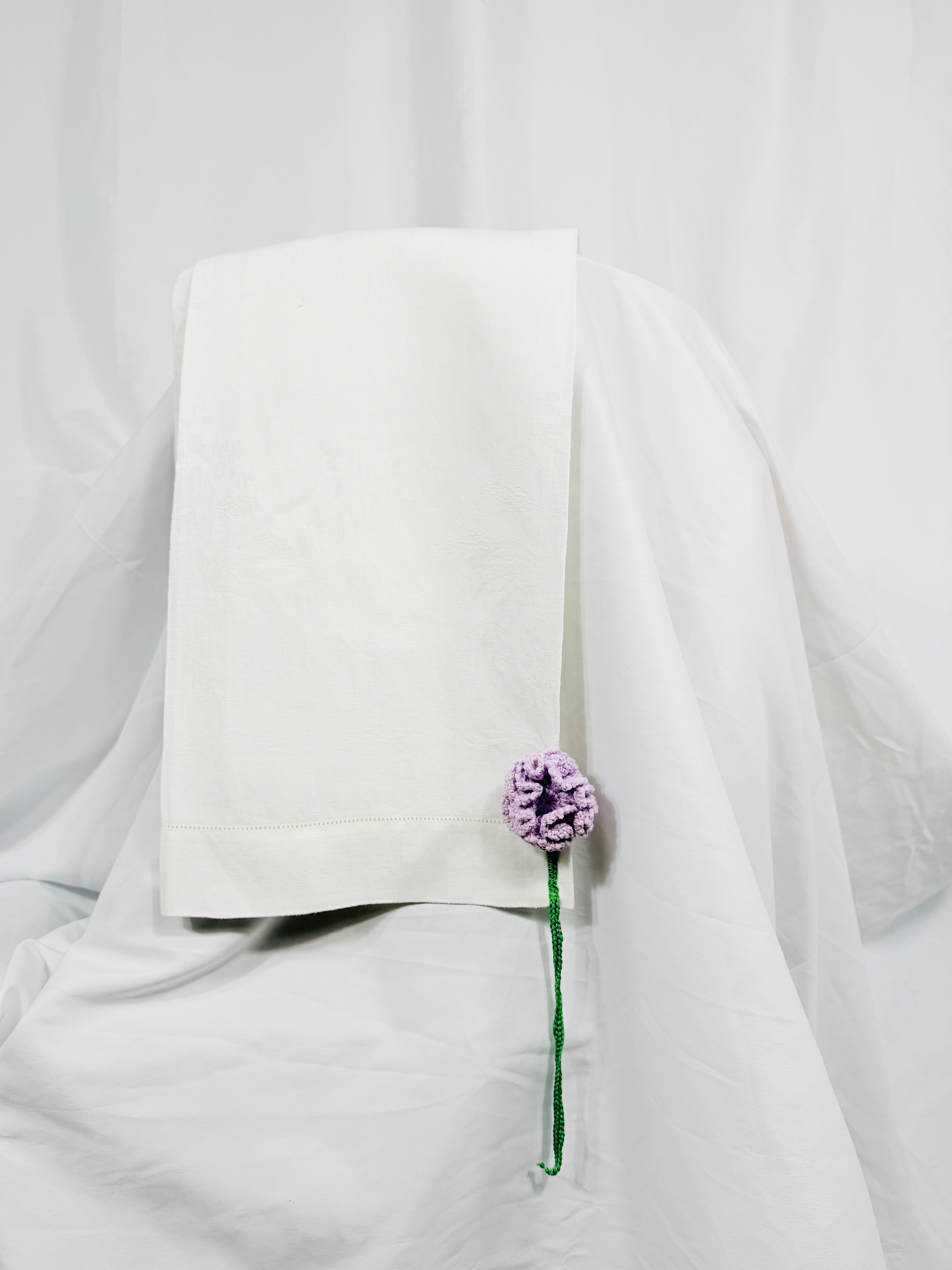 EMBELLISHED JACQUARD LINEN TOWEL