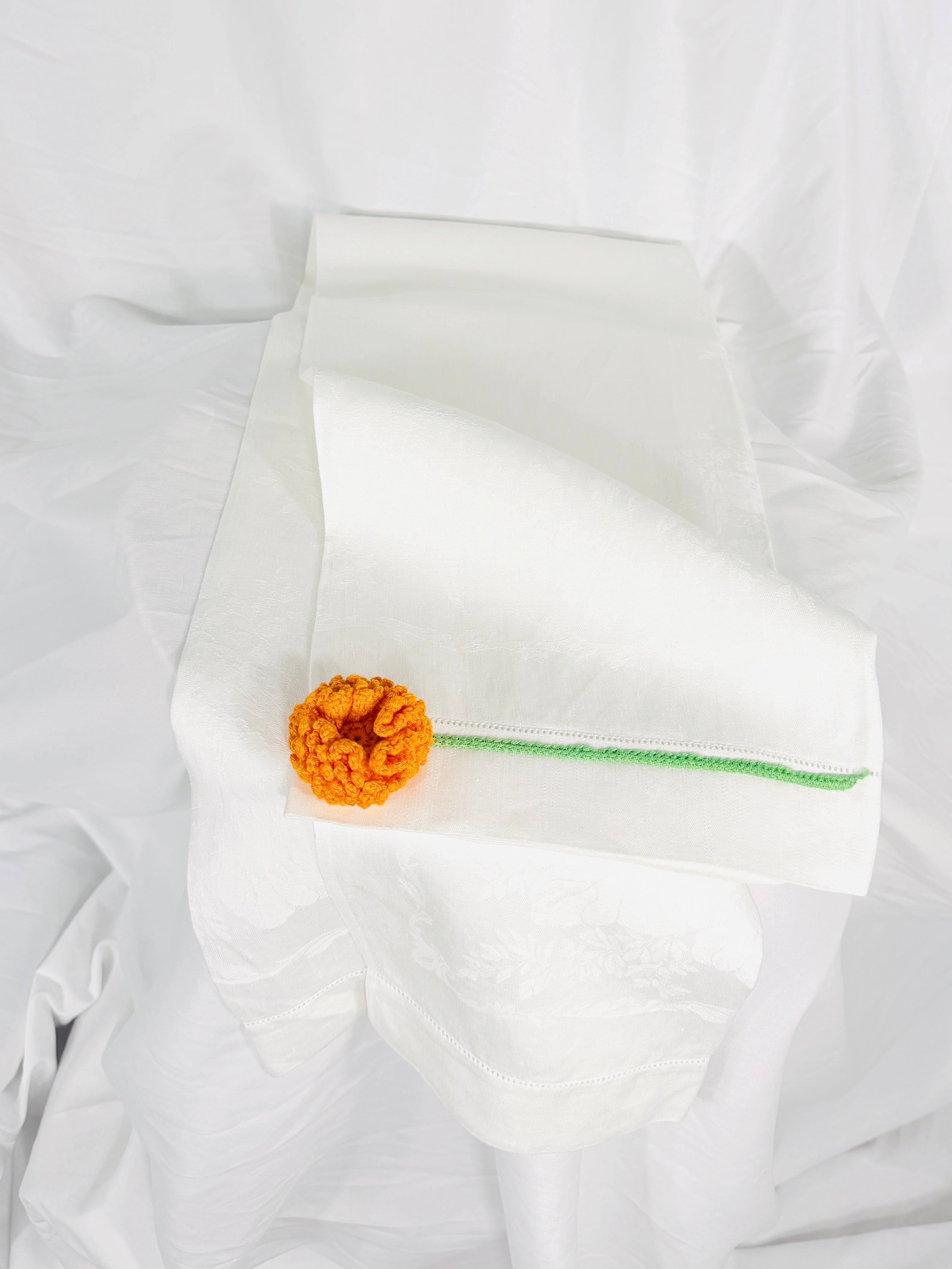 EMBELLISHED JACQUARD LINEN TOWEL