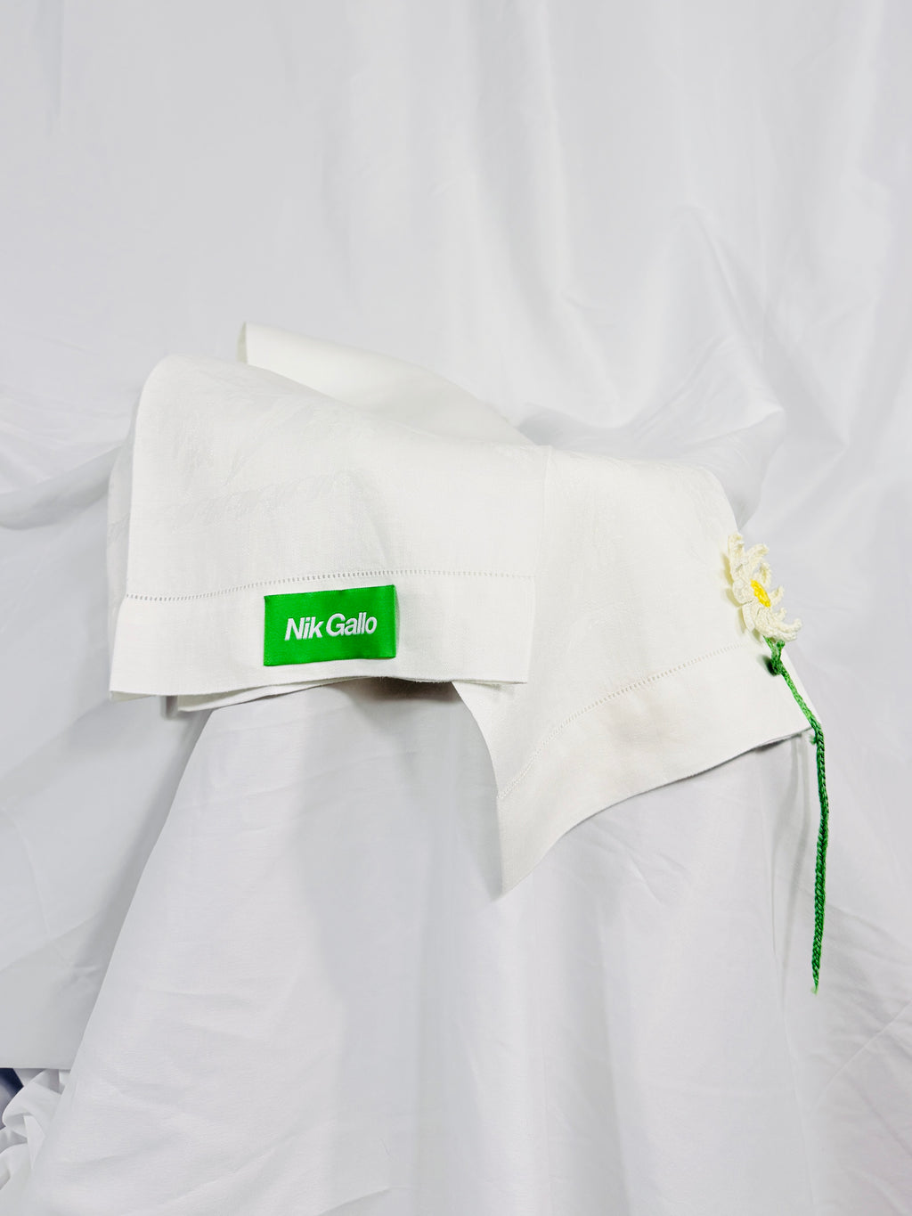 EMBELLISHED LINEN JACQUARD TOWEL