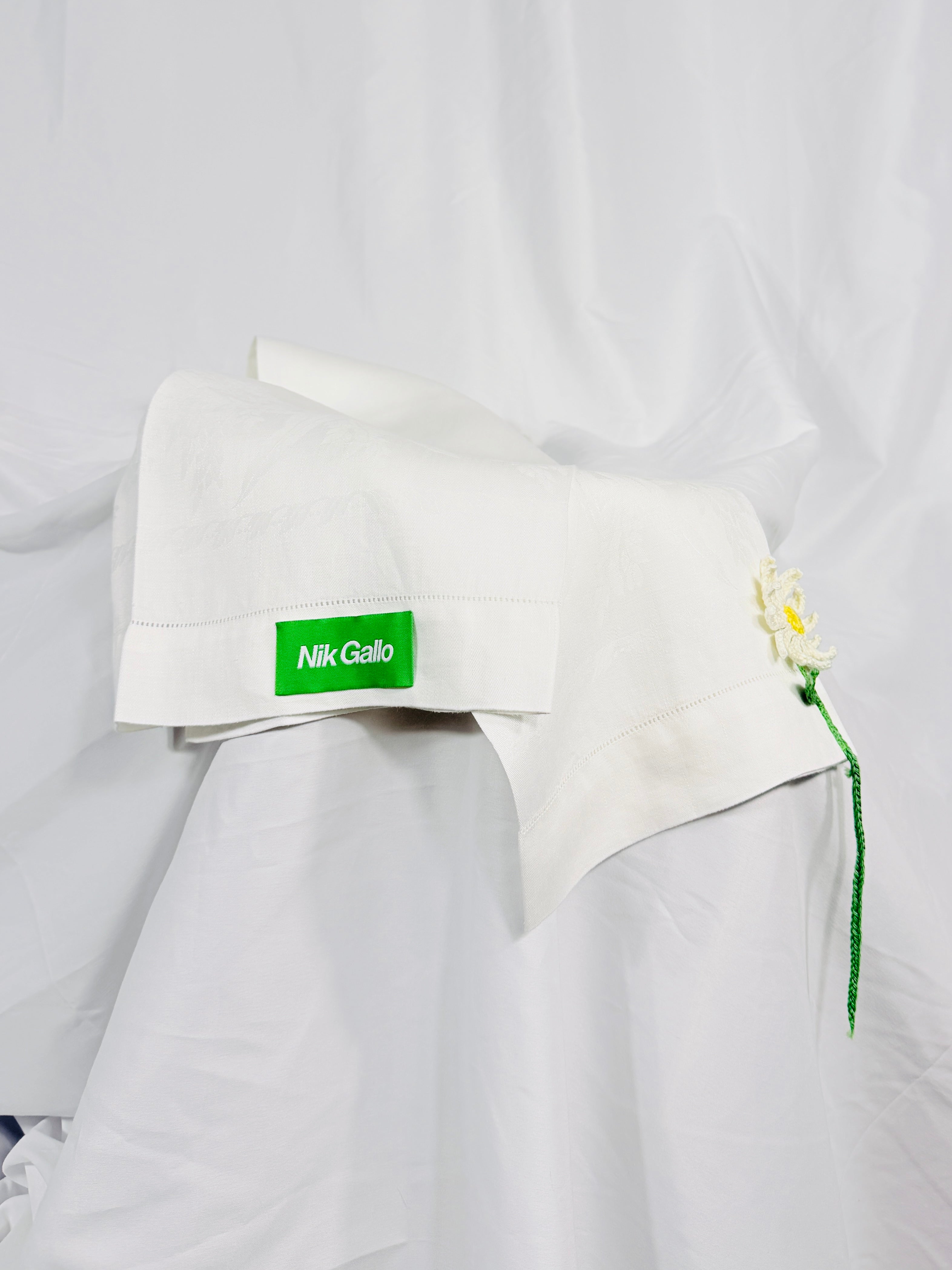 EMBELLISHED LINEN JACQUARD TOWEL