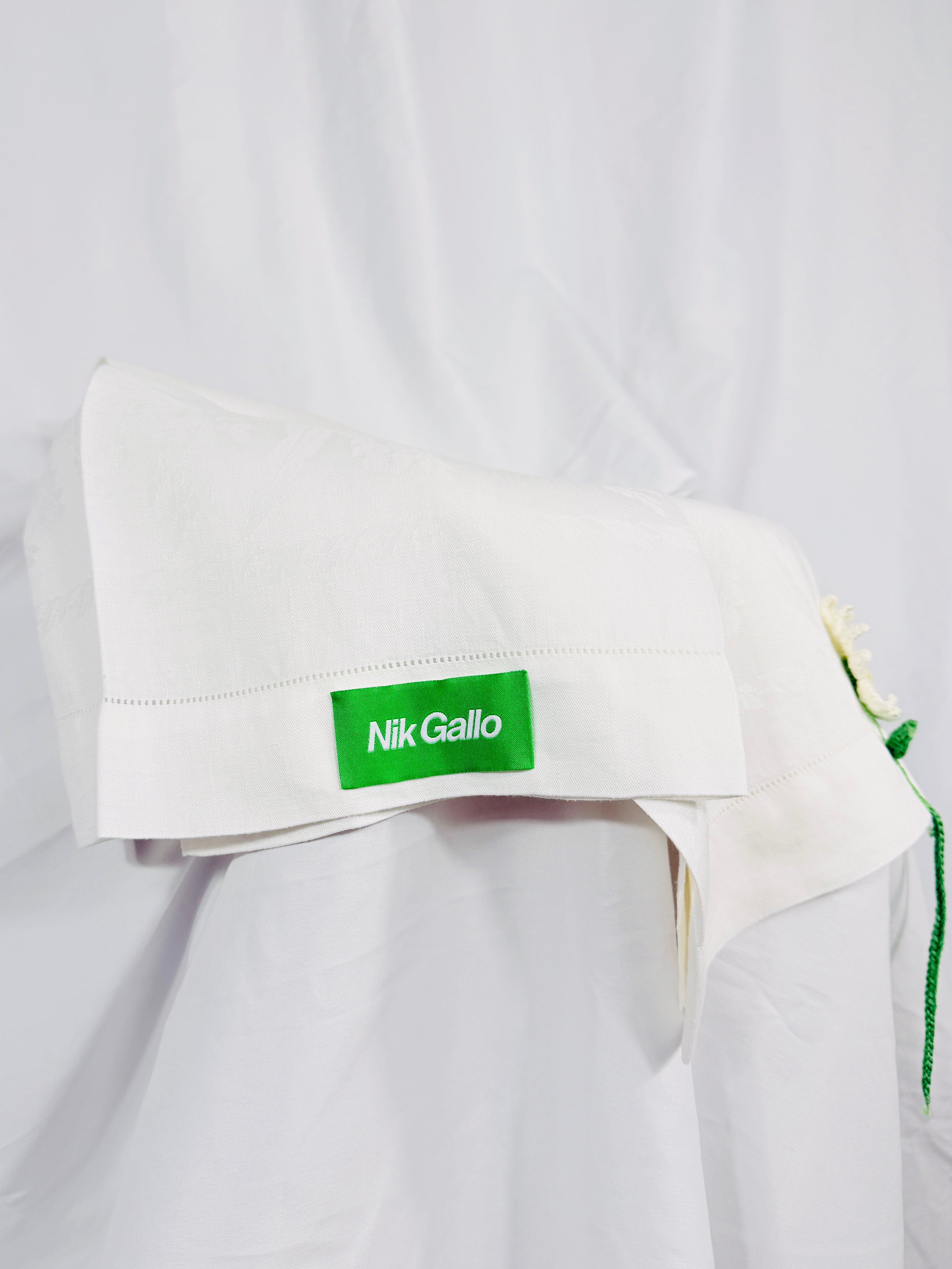 EMBELLISHED LINEN JACQUARD TOWEL