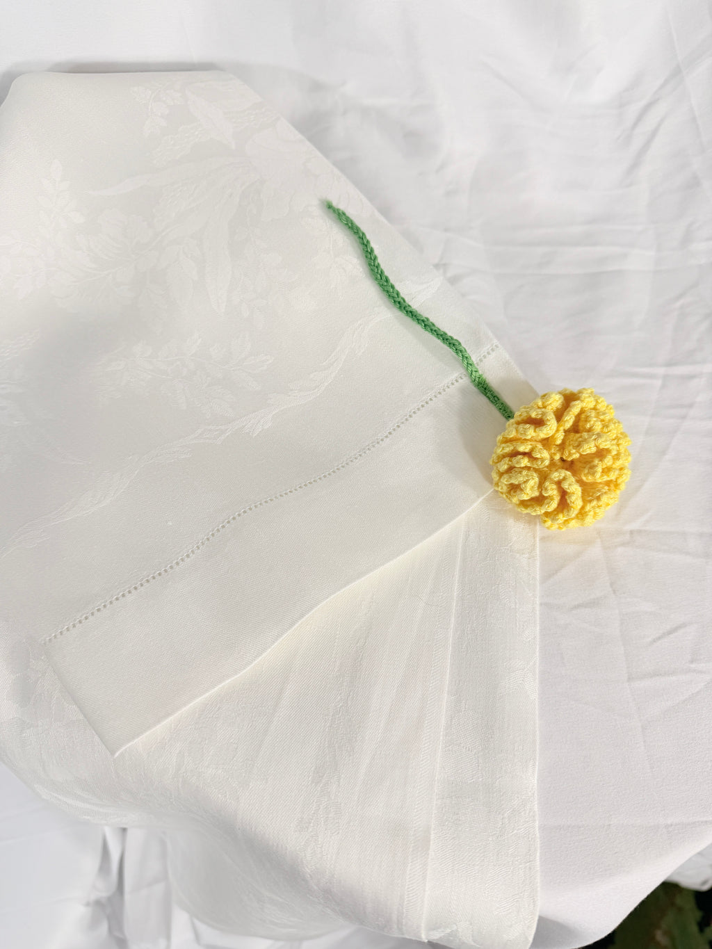 EMBELLISHED JACQUARD LINEN TOWEL