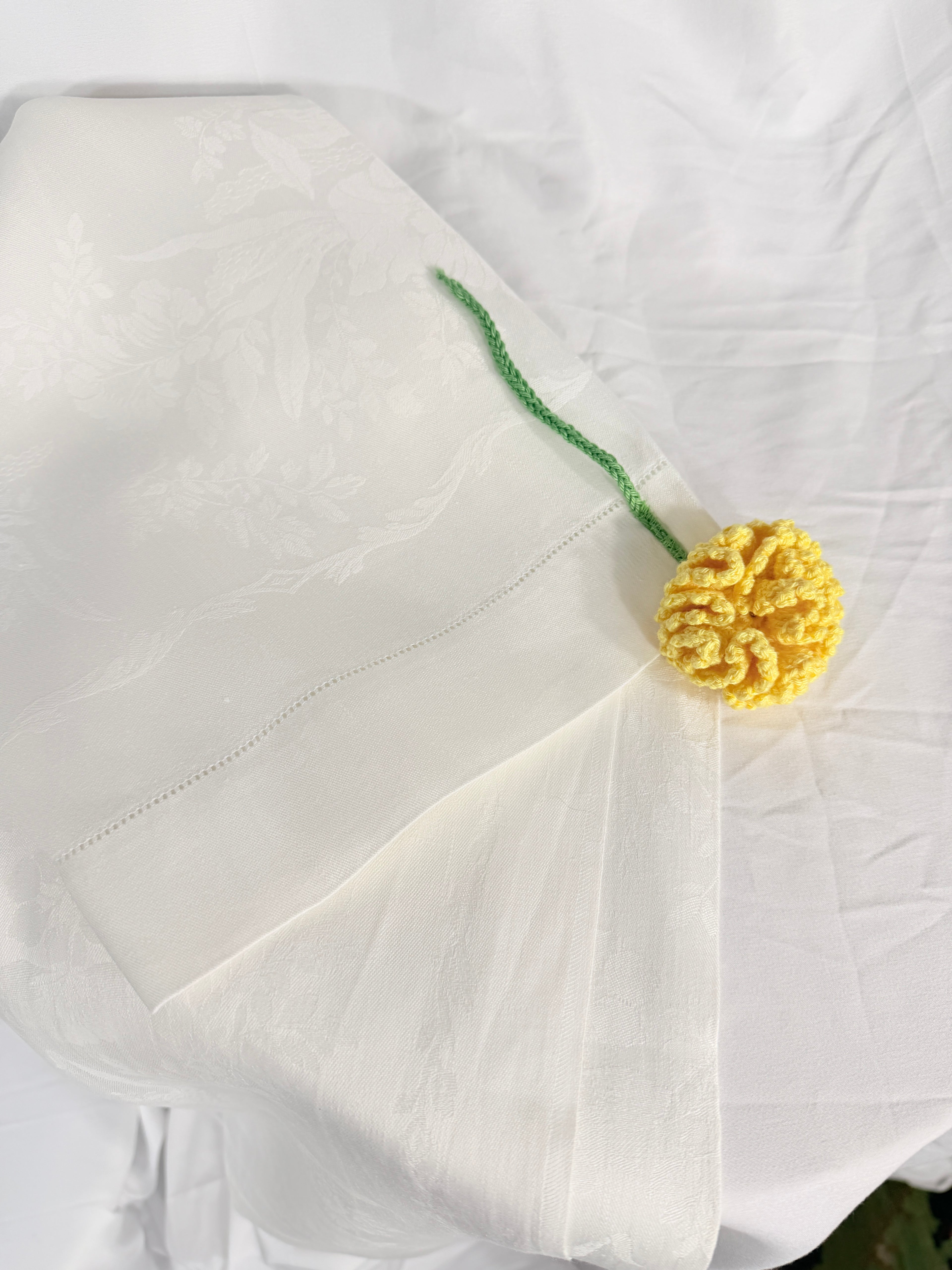 EMBELLISHED JACQUARD LINEN TOWEL