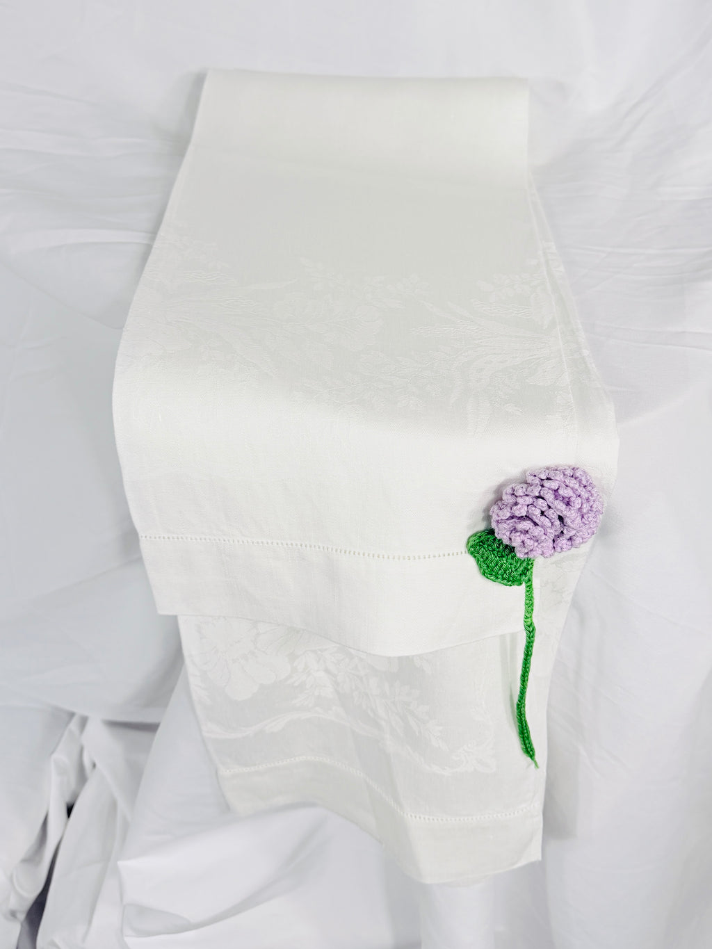 EMBELLISHED JACQUARD LINEN TOWEL