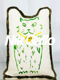 Kitty the cat hand painted pillow