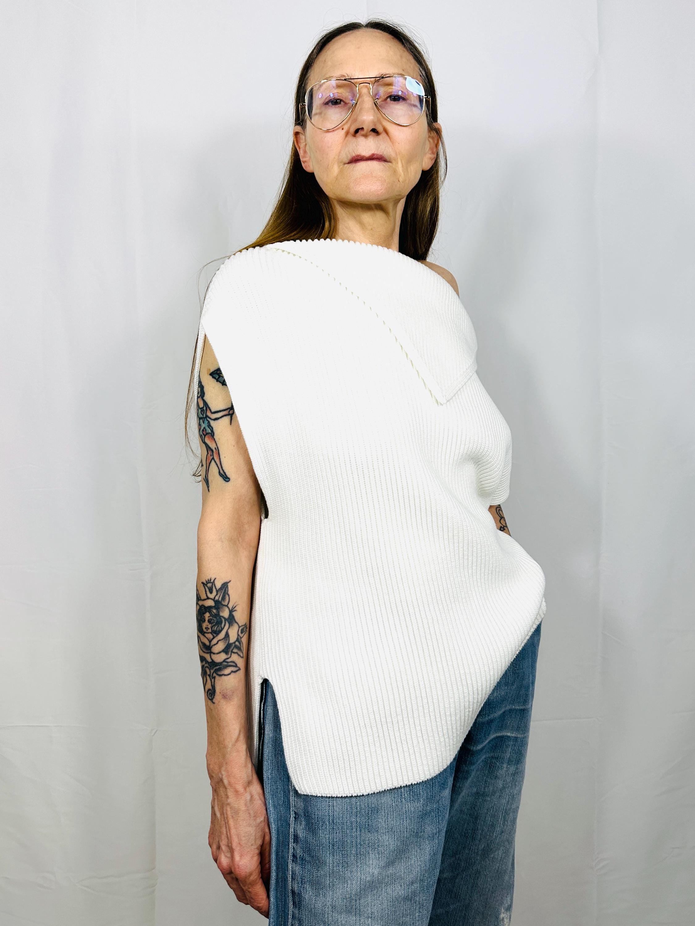 Fold top in white