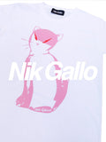 Evil Kitten t-shirt in pure white cotton jersey
