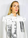 Custom Vintage Shirt with owl embroidery