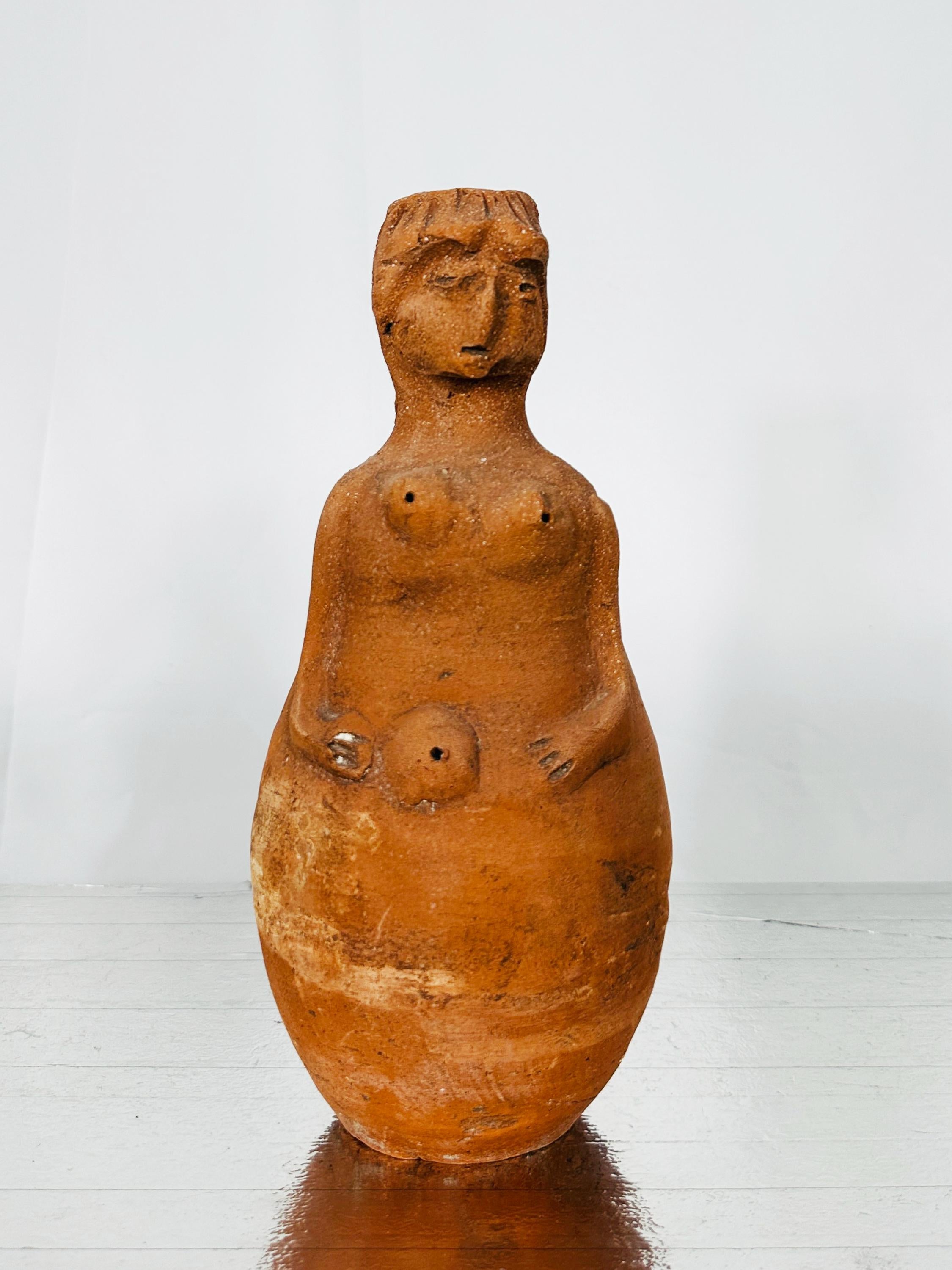 Woman Shaped Terracotta Amphora