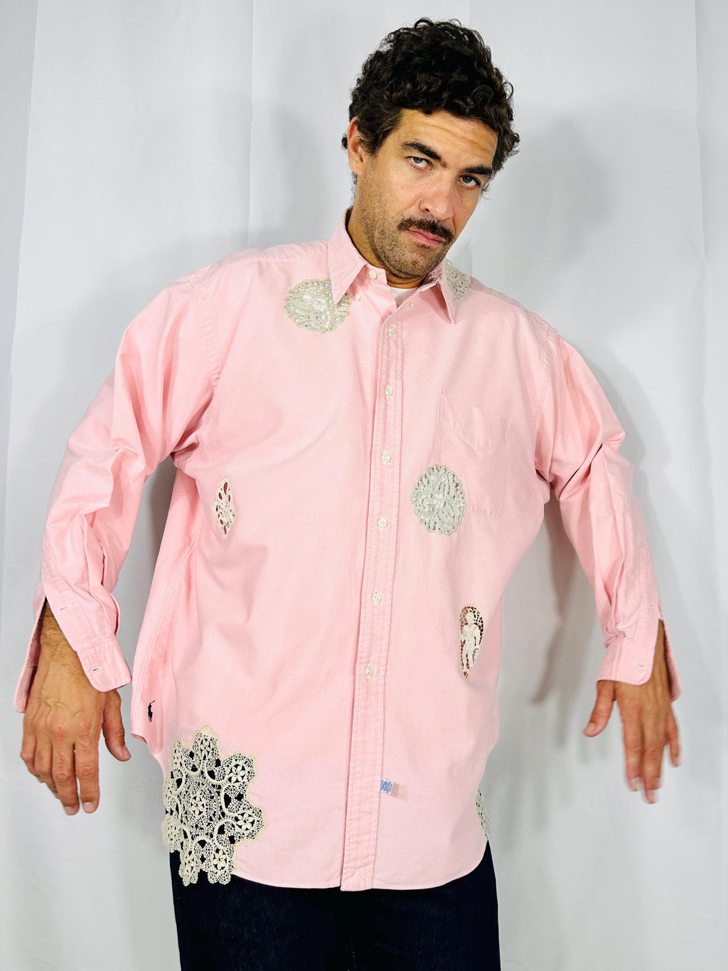 Custom Pink vintage oxford shirt