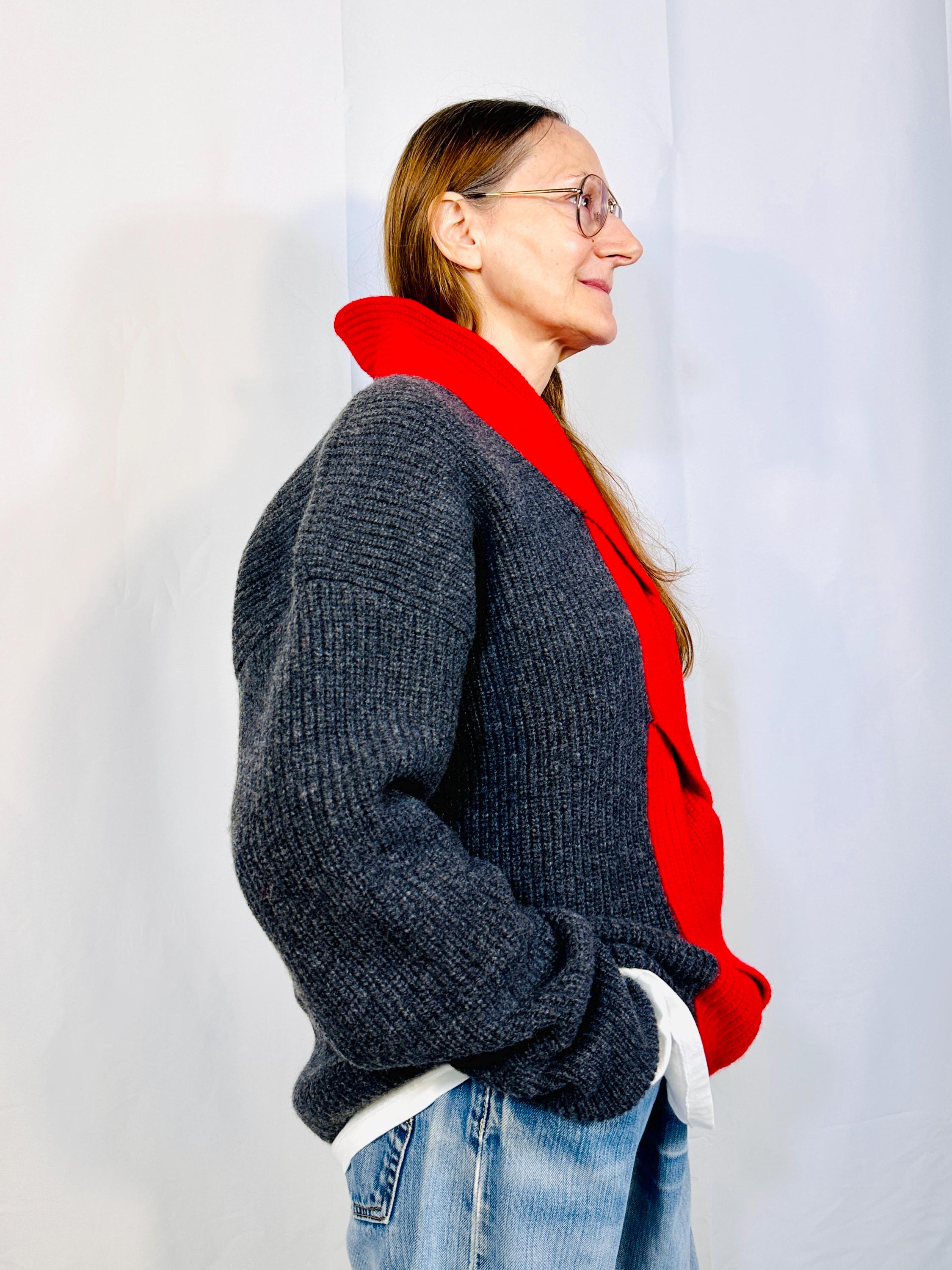 Cable Jumper in merino and cashmere blend