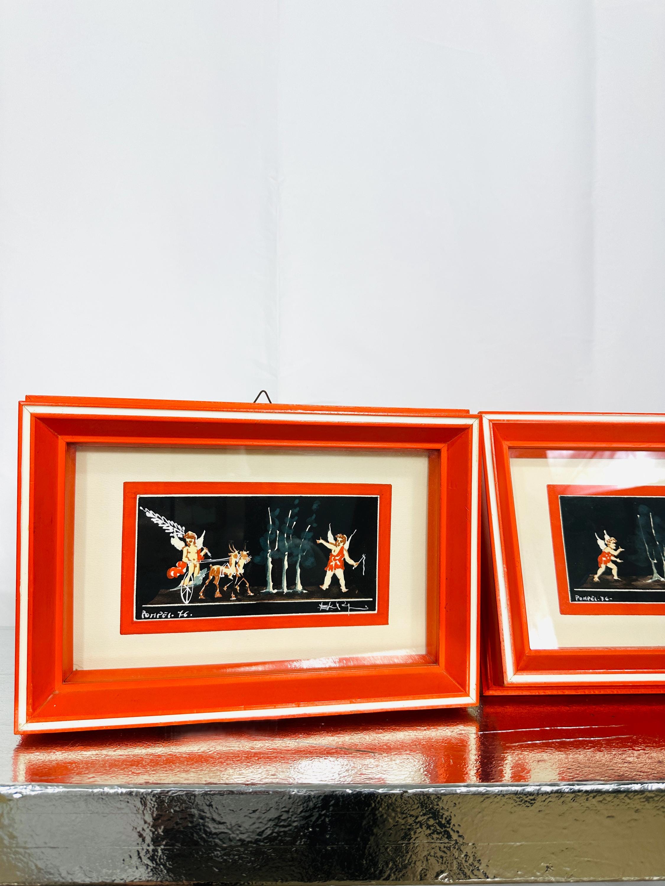 Couple of framed watercolor paintings