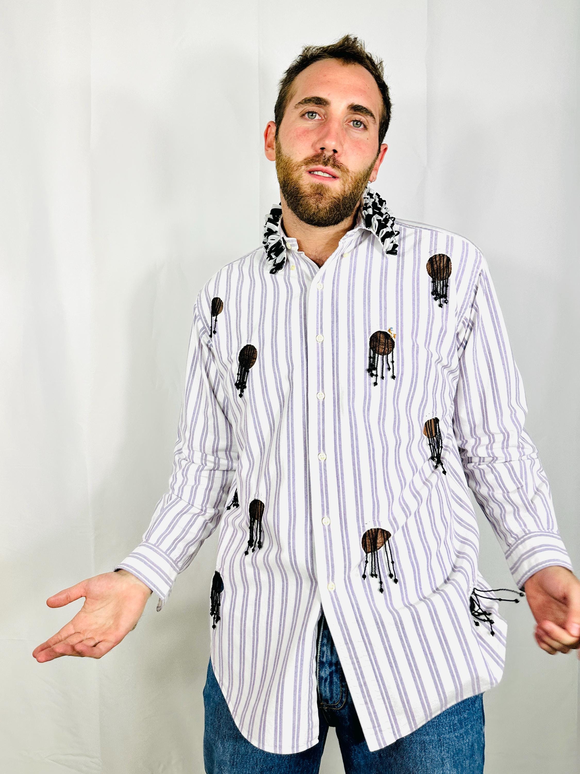 Custom Vintage shirt with beaded fringes