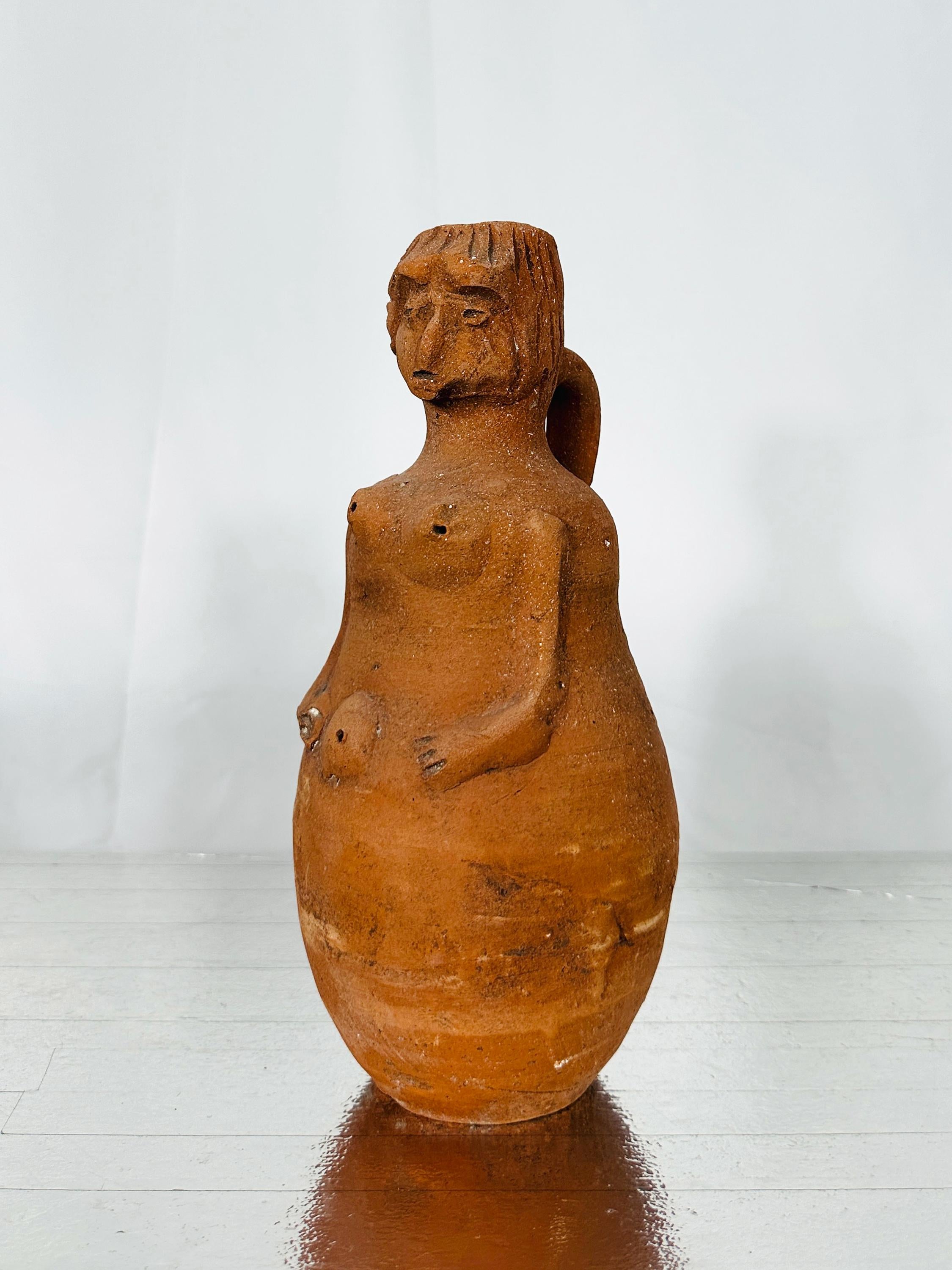 Woman Shaped Terracotta Amphora