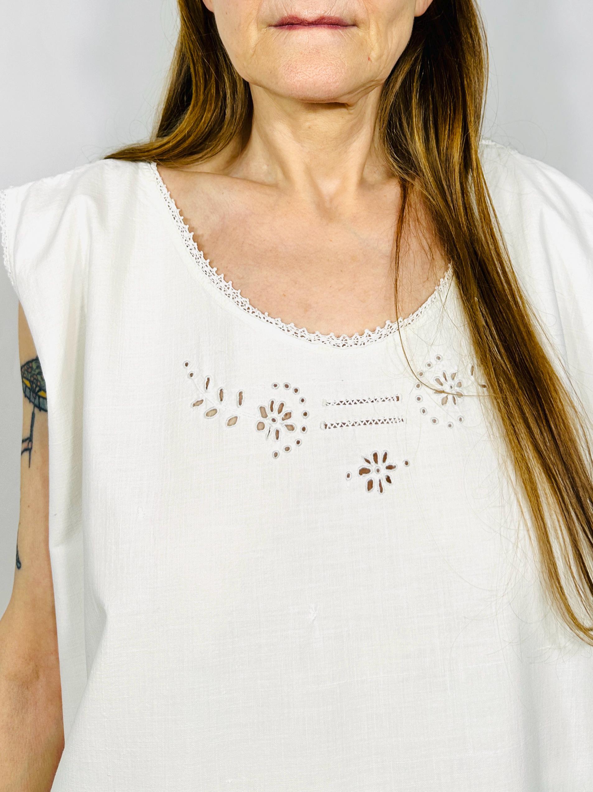 Custom Vintage midi nightgown with print