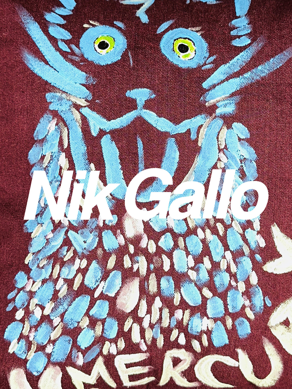 "MERCURY" hand-painted one of a kind cat pillow